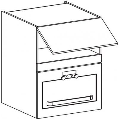 EBS Skříňka horní výklopná pro mikrovlnnou troubu 60 cm, bílá lesk EH60M1DB-new – Hledejceny.cz