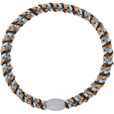 KKNEKKI Gumička do vlasů Kknekki Slim Mix rosegold seablue, modrá barva, textil – Zboží Mobilmania