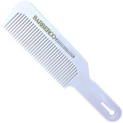 Barberco Clipper comb hřeben na stříhání vlasů bílý