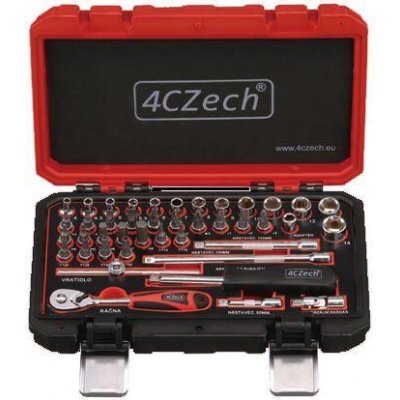 4CZech gola sada 1/4" 4-14mm ráčna 72 zubů, 42ks 4CZ-146-42 – Zboží Mobilmania