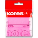 Kores samolepicí bloček neon růžový 75 x 75 mm, 100 listů – Hledejceny.cz