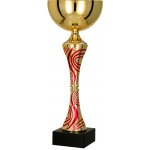Kovový pohár Zlato-červený 32 cm 12 cm – Zboží Dáma