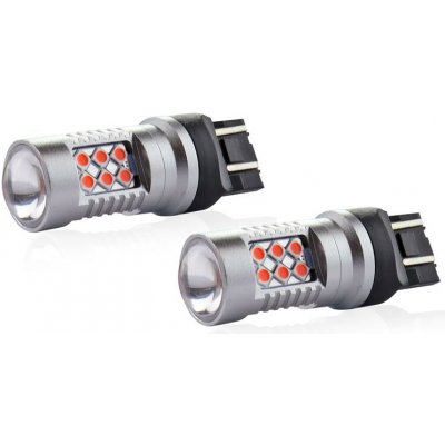 AMiO LED žárovky CANBUS 24SMD 3030 1157 T20 7443 21/5W červená 12V/24V – Hledejceny.cz