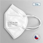 Nano M.ON antivirový nanorespirátor FFP2 Univerzální bílá 5 ks – Zboží Dáma