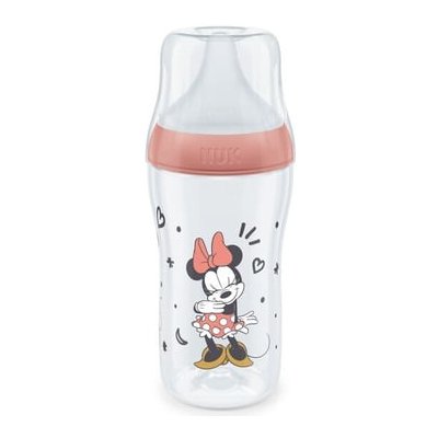 Nuk Perfect Match Minnie kojenecká láhev Mouse s teplotou Control červená 260 ml – Zboží Mobilmania