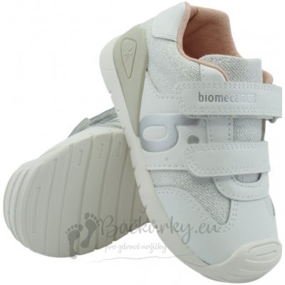 Biomecanics dětské celoroční boty 262121-D313 Blanco Y Plata – Zboží Dáma