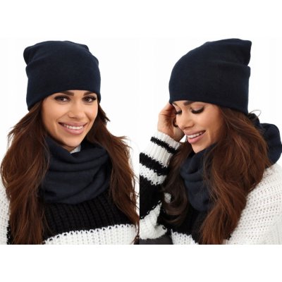 Fashionweek dámská čepice a šála cashmere touch S2468 Tmave modry – Hledejceny.cz