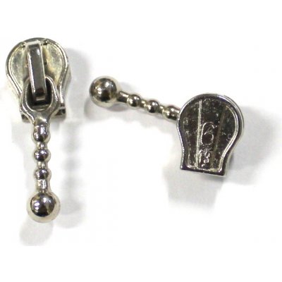 Jezdec no.5 na kovové zipy 6mm - více variant var.: 09 stříbrný kuličky – Hledejceny.cz