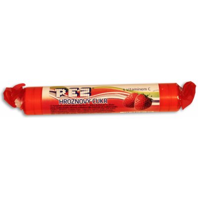 Pez hroznový cukr s vitamínem C jahoda, 39 g