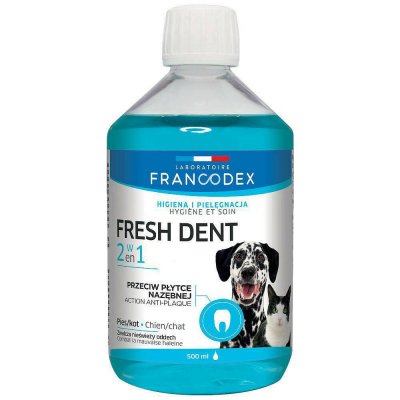 Francodex Fresh dent tekutina pro ústní hygienu receptura pro psy/kočky 500 ml – Zboží Dáma