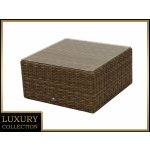 DEOKORK Ratanový stolek/taburet 73 x 73 cm BORNEO LUXURY hnědá – Hledejceny.cz