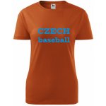Oranžové dámské tričko Czech baseball baseball triko – Zboží Mobilmania
