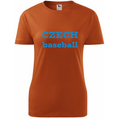 Oranžové dámské tričko Czech baseball baseball triko – Zboží Mobilmania