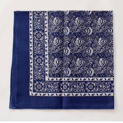 Etex bavlněný šátek kašmír modrý – Zboží Mobilmania