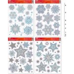 Vánoční okenní dekorace s glitry VA002 30x42cm 941488 – Hledejceny.cz