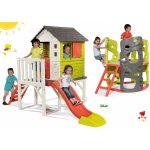 Smoby set domeček na pilířích Pilings House s 1,5 m kluzavkou a prolézačka Multi-Activity Tower 810800-5 – Hledejceny.cz