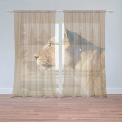 Sablio Záclony Lvice 2: 2ks 150x250cm – Zboží Mobilmania