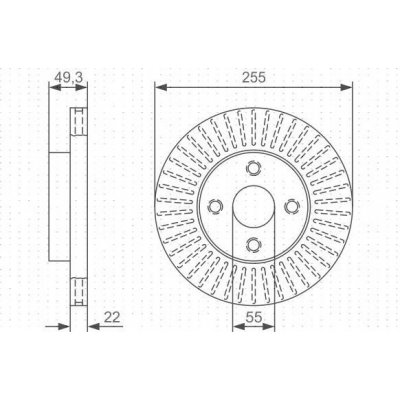 Brzdový kotouč BOSCH 0 986 479 T11