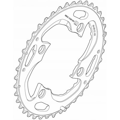 Ciferník Shimano Deore XT FC-M782 40T černý – Zboží Mobilmania