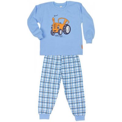 Betty Mode dětské pyžamo traktůrek sv.modré