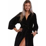 Manšestrový župan pro ženy se zvonovými rukávy 1G0458 černá – Zboží Mobilmania