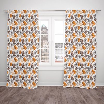 IMPAR Závěsy Cats (Rozměr : 140x250, Materiál: Blackout) – Hledejceny.cz