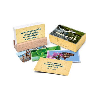 Tady a teď/Život je zlatá příležitost - karty s dřevěným stojánkem - Sri Chinmoy – Zboží Živě