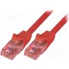 síťový kabel Logilink CQ2014U Patch, U/UTP, 6, licna, Cu, LSZH, 0,25m, červený