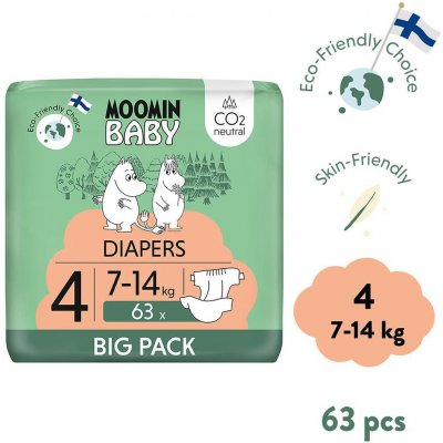 Muumi Baby Moomin Baby 4 Maxi 7–14 kg 63 ks – Sleviste.cz