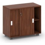 Mirelli, Zasouvací kancelářská skříňka na kolečkách ořech – Zboží Dáma