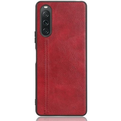 Pouzdro Sewing Cow Pattern Sony Xperia 10 V červené – Zboží Mobilmania