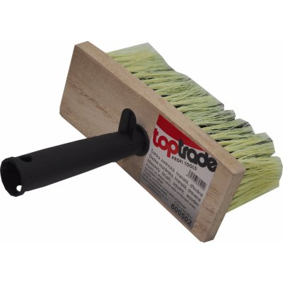 TOPTRADE štětka zednická, dřevěná, hranatá, s plastovou rukojetí – Zboží Dáma