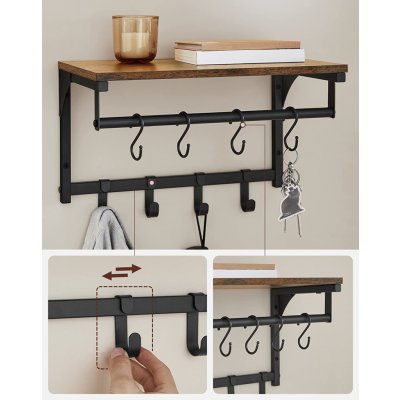 VASAGLE vintage hnědočerný LCR103B01 – Zbozi.Blesk.cz