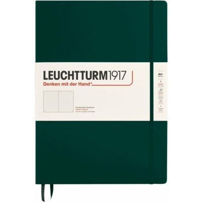 Leuchtturm 1917 Tečkovaný zápisník v pevné vazbě A4+ 235 listů lesní zelená – Sleviste.cz