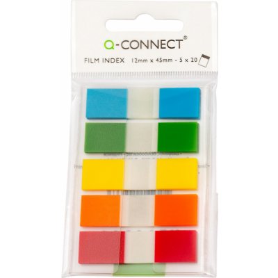 Záložky Q-Connect - plastové, 12,5 x 43 mm, 5 barev – Hledejceny.cz