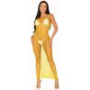 Dámské erotické šaty Leg Avenue Net Backless Maxi Dress 86963 Lemon