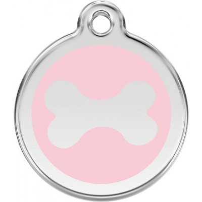Red Dingo známka Bone Pink Kost růžová S 20 mm – Zboží Dáma