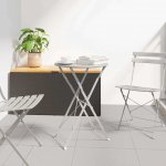 OMAXI 843043 Bistro stolek Béžová Ø50x71 cm Práškově lakovaná ocel – Hledejceny.cz