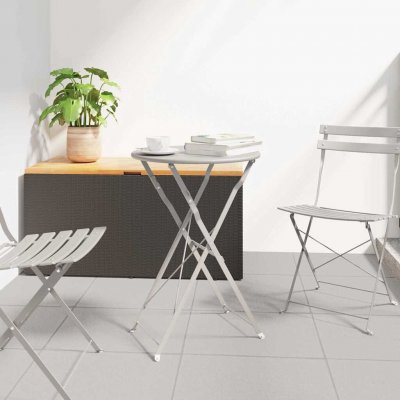 OMAXI 843043 Bistro stolek Béžová Ø50x71 cm Práškově lakovaná ocel – Hledejceny.cz