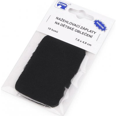 Nažehlovací záplaty 7,6x4,9 cm Varianta: 9 černá, Balení: 1 sáček – Zboží Dáma
