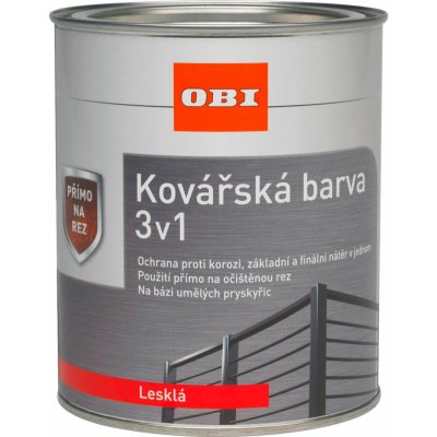 OBI Kovárská barva lesklá světle šedá 750 ml