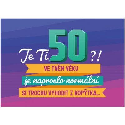 Albi Hrací přání k narozeninám - 50 - pop-up – Zbozi.Blesk.cz