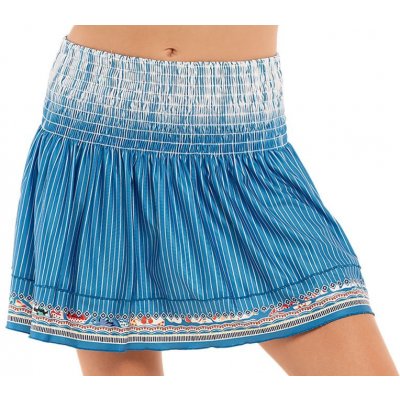 Lucky in Love Playing In Paradise Long Dreamin' Smocked Skirt aegean blue