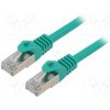 síťový kabel Gembird PP6A-LSZHCU-G-15M Patch, S/FTP, 6a, drát, Cu, LSZH, 15m, zelený