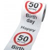 Žertovný předmět Toaletní papír Happy Birthday 50