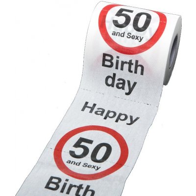 Toaletní papír Happy Birthday 50 – Zboží Mobilmania
