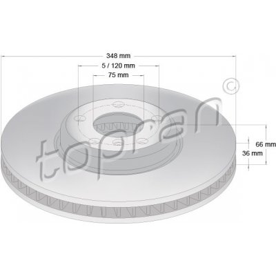 TOPRAN Brzdový kotouč 502 239 – Hledejceny.cz