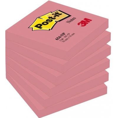3M 3M Post-it samolepicí bloček 654NP, velikost 76x76 mm, 6x 1 bloček 100 lístků (654 NP) – Hledejceny.cz