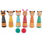 Bigjigs Toys Kuželky lesní zvířátka – Zboží Dáma