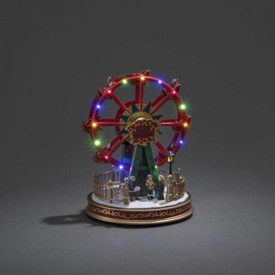 Konstsmide Christmas Stolní dekorace obří kolo, barevné LED a hudba - 3440-000